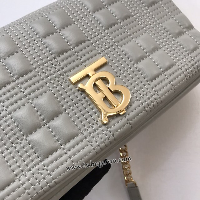 Burberry專門店新款羊皮小號TB蘿拉包 巴寶莉絎縫品牌格紋鏈條單肩挎背女包 yxb1536